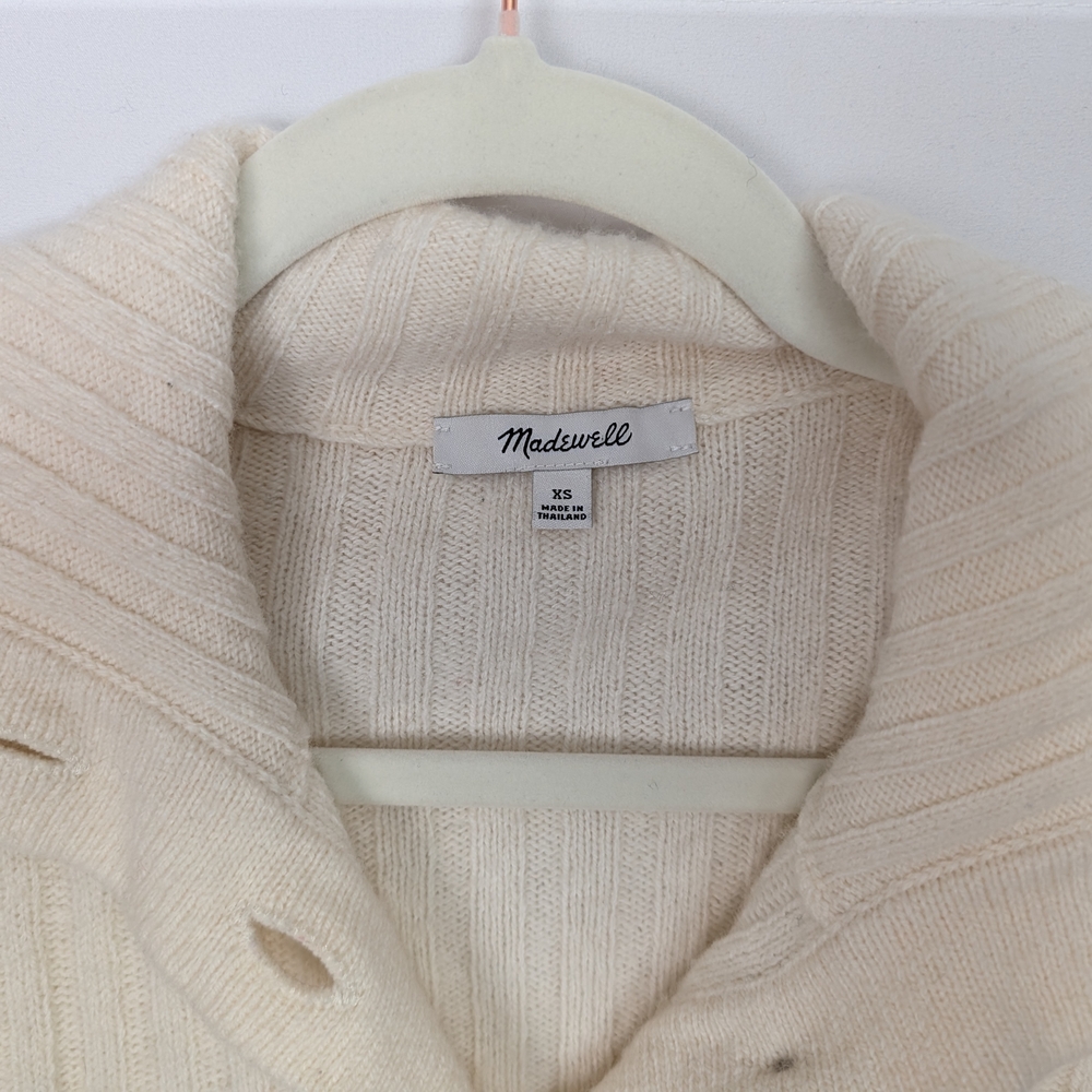 Madewell Ribbed Wool Cardigan Sweater - Picture 4 of 8